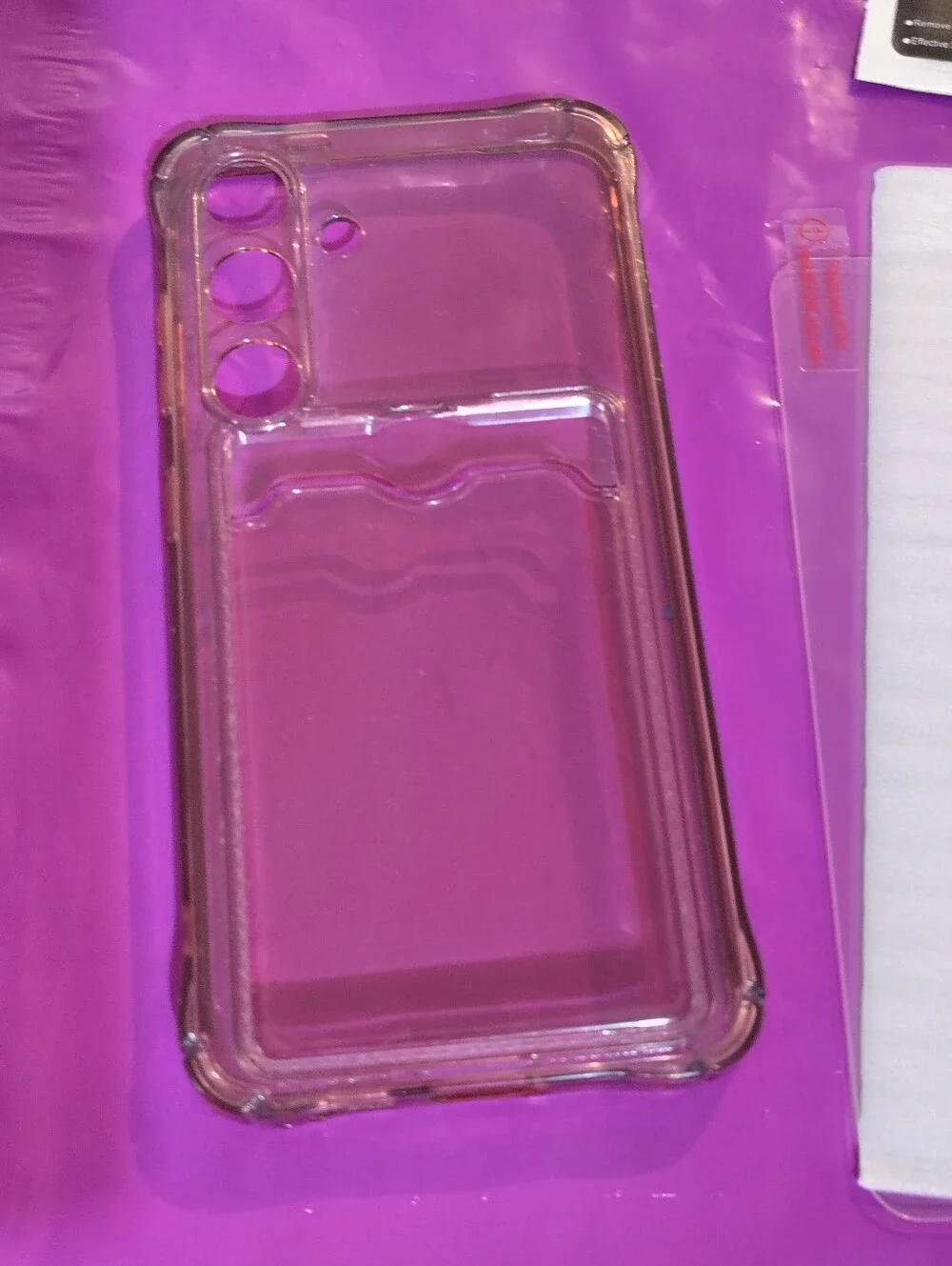 2 Phone Case with Glass Screen Protector - Purple and Teal
